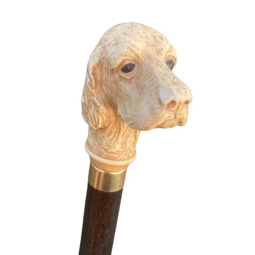 317 - 2 DOG HEAD WALKING STICKS