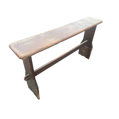 330 - AN ANTIQUE PINE DOUBLE STOOL