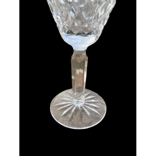 411 - A PAIR OF LARGE WATERTFORD WINE GLASS