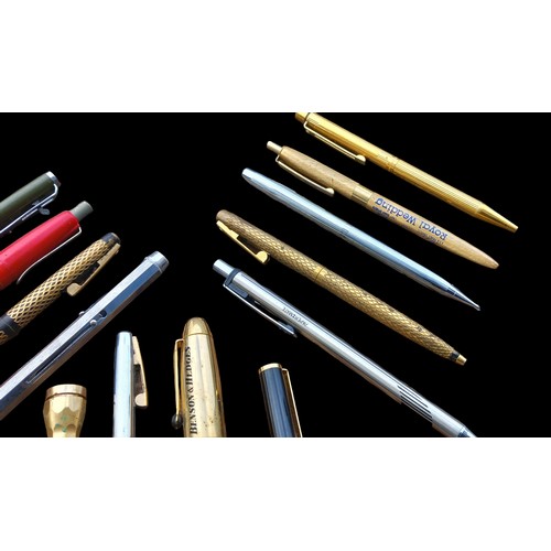 422 - LOT OF INTERESTING VINTAGE PENS, HARRODS, ROYAL WEDDING ETC