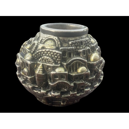 426 - JERUSALEM SILVER CANDLE HOLDER