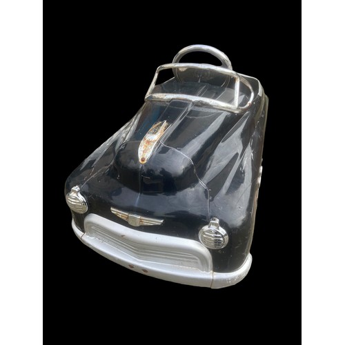 457 - VINTAGE BLACK AND CHROME PEDAL CAR 36