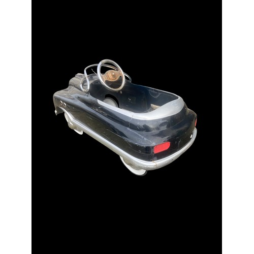 457 - VINTAGE BLACK AND CHROME PEDAL CAR 36