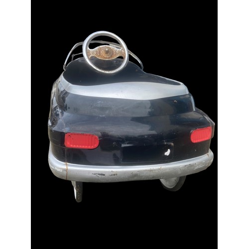 457 - VINTAGE BLACK AND CHROME PEDAL CAR 36