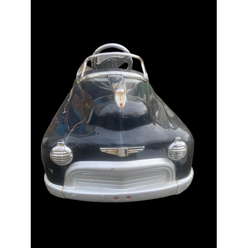 457 - VINTAGE BLACK AND CHROME PEDAL CAR 36