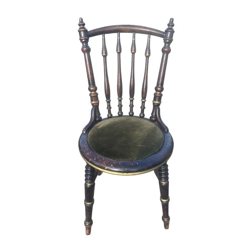 354 - A BEAUTIFUL ORIGINAL GYPSY CHAIR WITH A GILT OVERLAY