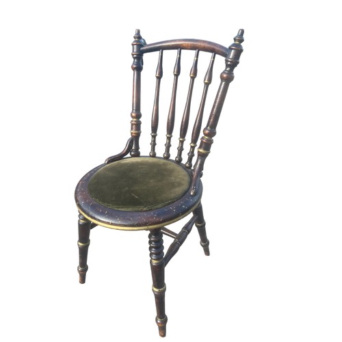 354 - A BEAUTIFUL ORIGINAL GYPSY CHAIR WITH A GILT OVERLAY