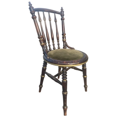 354 - A BEAUTIFUL ORIGINAL GYPSY CHAIR WITH A GILT OVERLAY