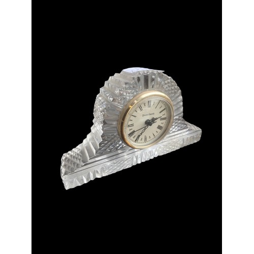 359 - TYRONE CRYSTAL MANTLE CLOCK 7x4