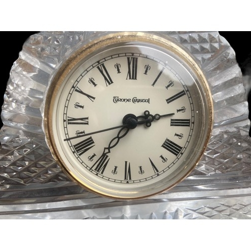 359 - TYRONE CRYSTAL MANTLE CLOCK 7x4