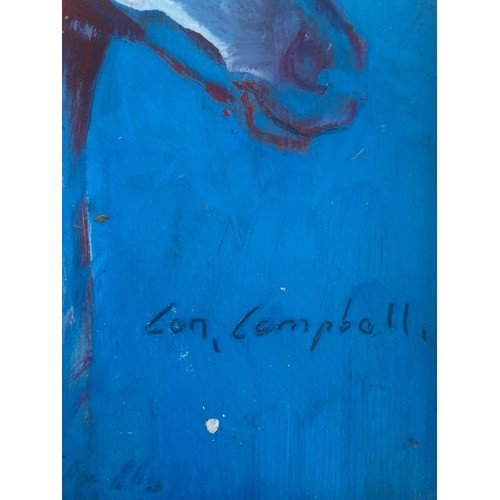 609 - FOAL ON BLUE BACKGROUND A PAINTING BY CON CAMPBELL 17X13