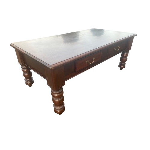 626 - MAHOGANY 2 DRAWER TABLE