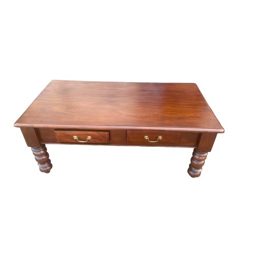 626 - MAHOGANY 2 DRAWER TABLE