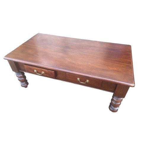 626 - MAHOGANY 2 DRAWER TABLE