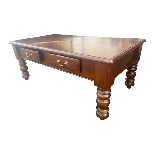 626 - MAHOGANY 2 DRAWER TABLE