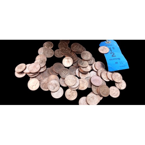 466 - A BAG OF 1964 UNCIRCULATED 1/2 BRITISH PENNIES