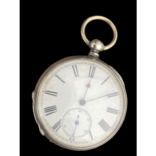 518 - A FINE SILVER POCKET WATCH