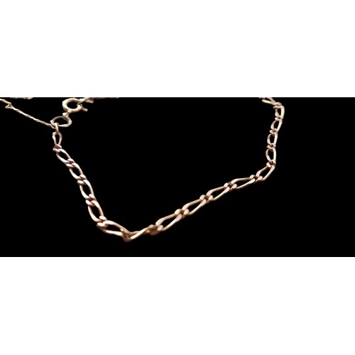 531 - A FINE 9CT GOLD WRIST CHAIN WEIGHS 2.8G