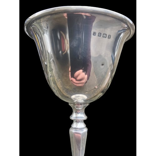 573 - BIRMINGHAM SILVER TROPHY ENGRAVED ON BASE retailed by sharman d neill ltd 22 donegal place 162.85grm