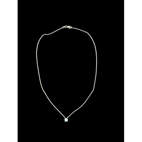 495A - A SINGLE STONE BRILLIANT CUT DIAMOND PENDANT  (0.5ct APPROX) IN A 4 CLAW MOUNT IN ADESIGNER STYLE SE... 