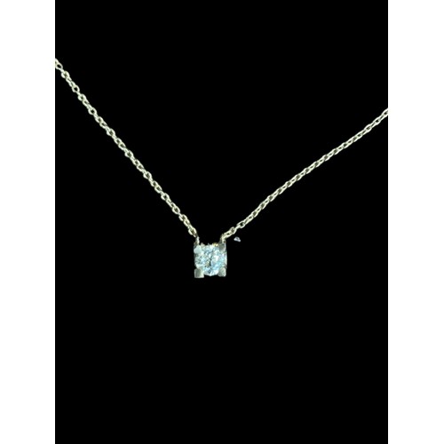 495A - A SINGLE STONE BRILLIANT CUT DIAMOND PENDANT  (0.5ct APPROX) IN A 4 CLAW MOUNT IN ADESIGNER STYLE SE... 