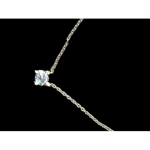 495A - A SINGLE STONE BRILLIANT CUT DIAMOND PENDANT  (0.5ct APPROX) IN A 4 CLAW MOUNT IN ADESIGNER STYLE SE... 