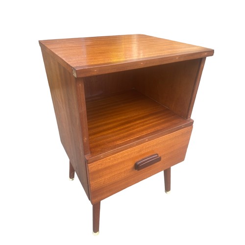 98 - A RETRO TEAK BEDSIDE LOCKER