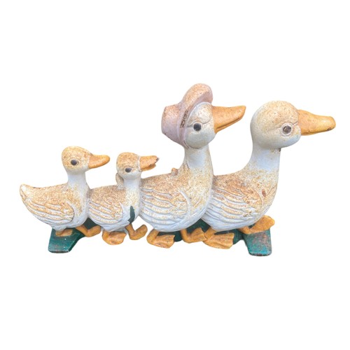 3 - A CAST DUCK FAMILY DOOR STOP