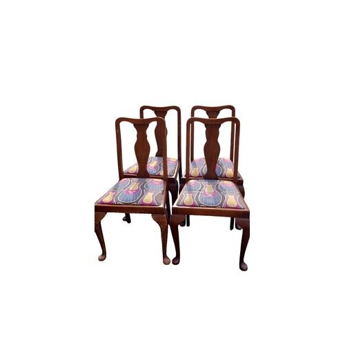 24 - A SET OF 4 MAHOGANY CHAIRS IDEAL FOR PAINTING