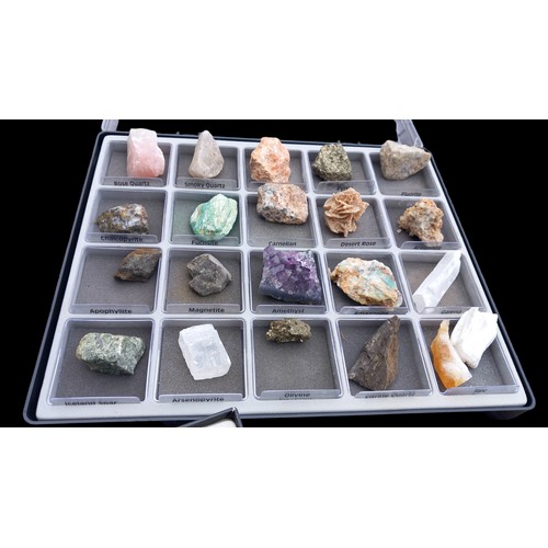 99 - QTY OF ROCKS OF THE WORLD IN DISPLAY CASES