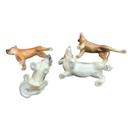 102 - 4 LARGE CERAMIC DOGS TO INCLUDE SYLVAC