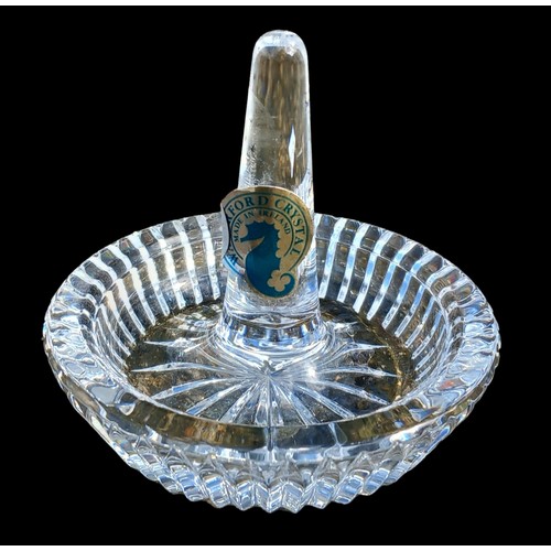 208 - ROUND WATERFORD CRYSTAL RING HOLDER