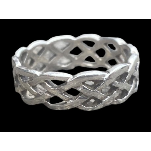 213 - SILVER CELTIC WEAVE RING