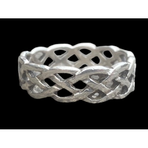 213 - SILVER CELTIC WEAVE RING