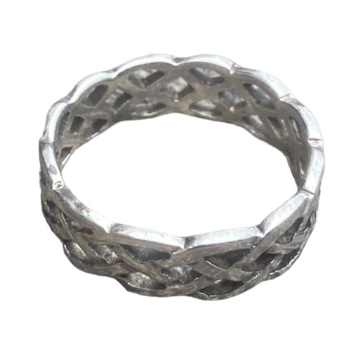 213 - SILVER CELTIC WEAVE RING