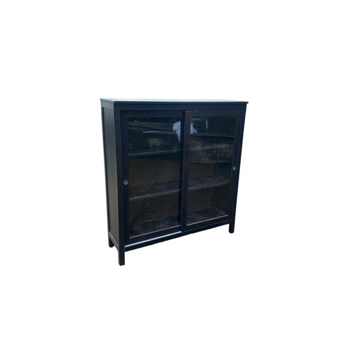 124A - EBONY DISPLAY CABINET