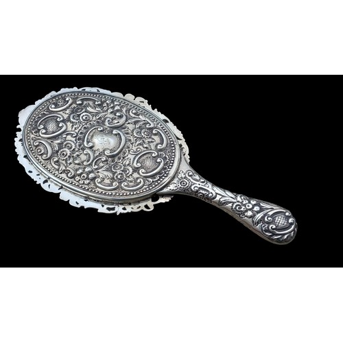 541 - A STUNNING SILVER DRESSING MIRROR