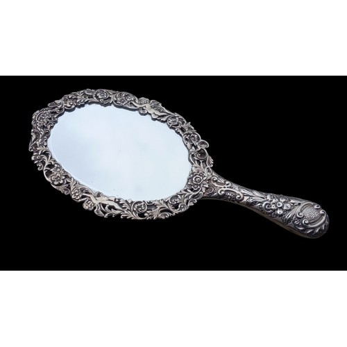 541 - A STUNNING SILVER DRESSING MIRROR