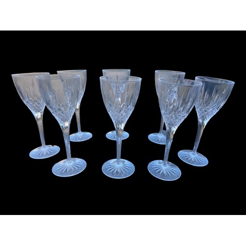 37 - SET OF 8 CUT GLASS PRESSECO GLASSES