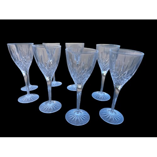 37 - SET OF 8 CUT GLASS PRESSECO GLASSES