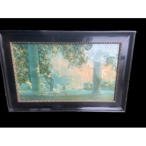 56 - A GRECIAN SCENE EBONT FRAMED PRINT 35X24