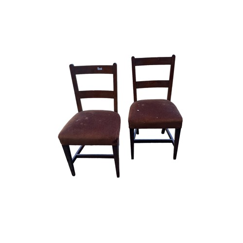 107 - PAIR OF EARLY VICTORIAN INLAID BAR BACK CHAIRS