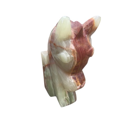 143 - PAIR OF MARBLE HORSE HEAD BOOKENDS 6