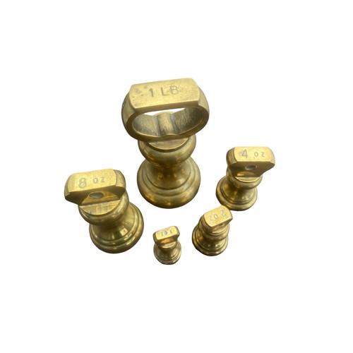 50 - SET OF OLD BRASS WEIGHTS