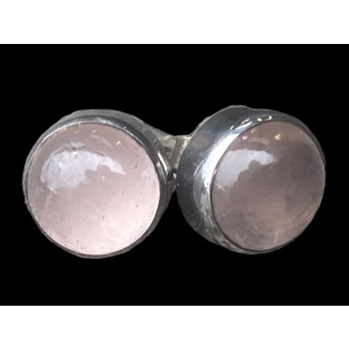 178 - A PAIR OF SILVER MOONSTONE STYLE EARRINGS