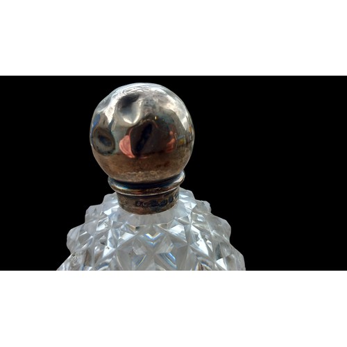 189 - SILVER TOP PERFUME BOTTLE