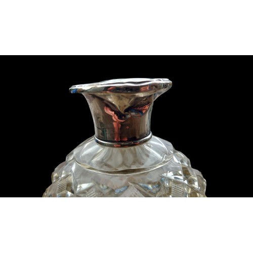 252 - SILVER TOP PERFUME BOTTLE