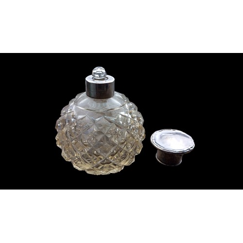 252 - SILVER TOP PERFUME BOTTLE