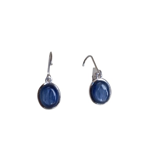 275 - SILVER BLUE STONE EARRINGS