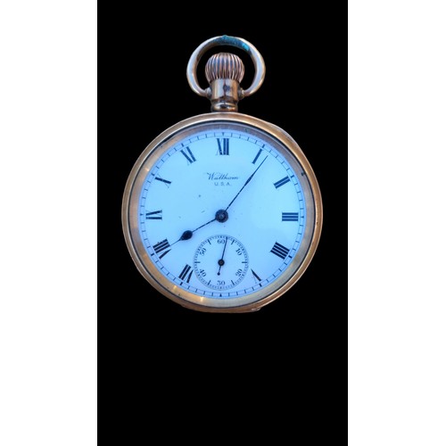 279 - WALTHAM GOLD PLATED POCKET WATCH